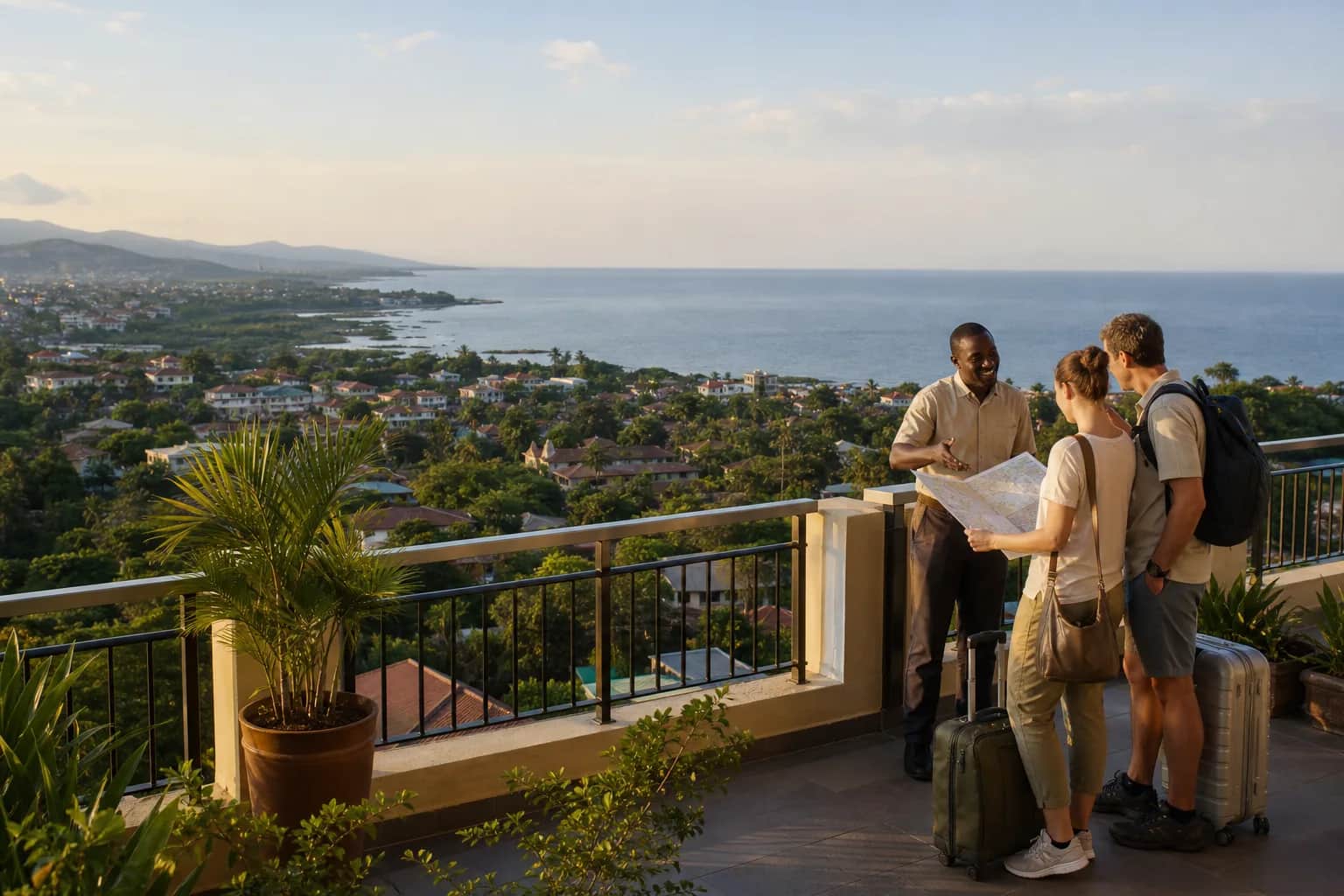 Bujumbura hillside accommodation overlooking the city and Lake Tanganyika